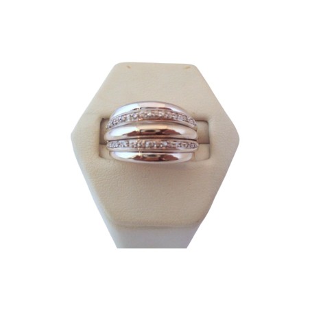 BAGUE JONC DIAMANTS EN OR 18K