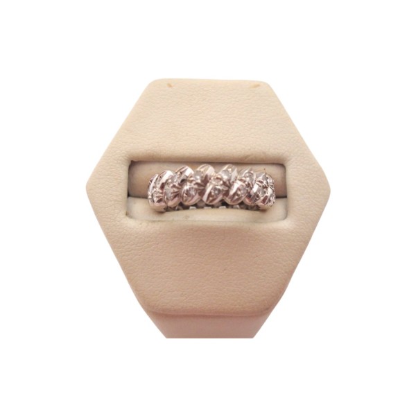 BAGUE ALLIANCE DIAMANTS EN OR 18K