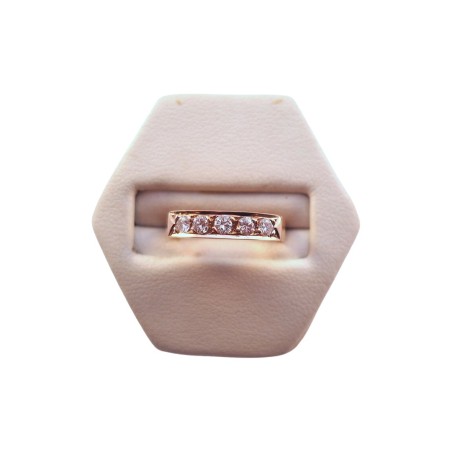 BAGUE JARRETIERE EN OR 18K, DIAMANTS.