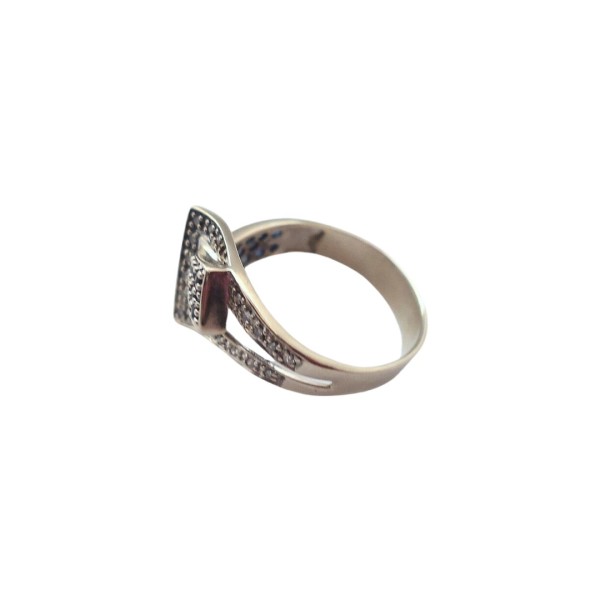 BAGUE EN OR 18K, SAPHIRS ET DIAMANTS.