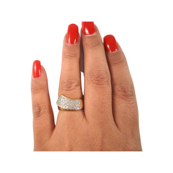 BAGUE EN OR 18K DIAMANTS