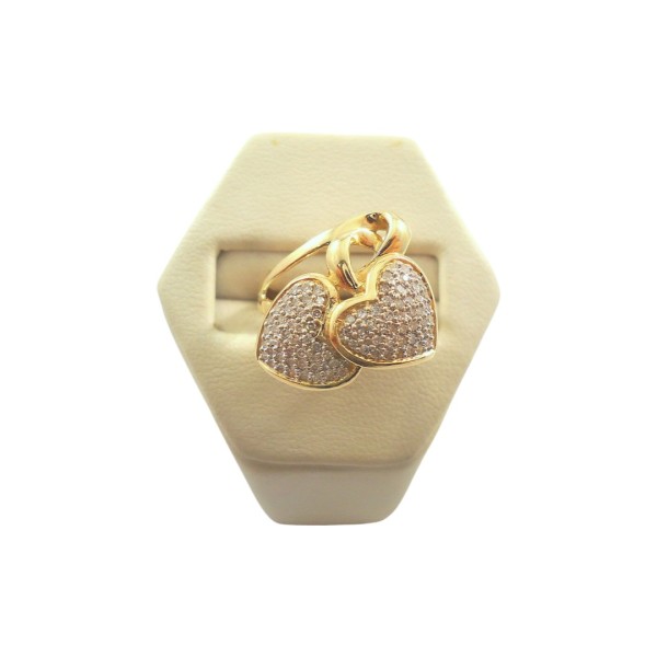 BAGUE COEURS CROISÉS EN OR 18K DIAMANTS