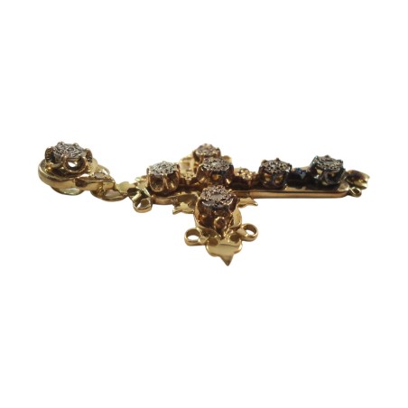 CROIX PROVENÇALE EN OR 18K DIAMANTS