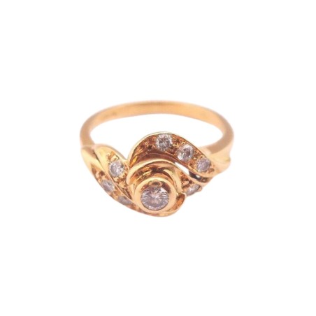 BAGUE TOURBILLON DIAMANTS EN OR 18K