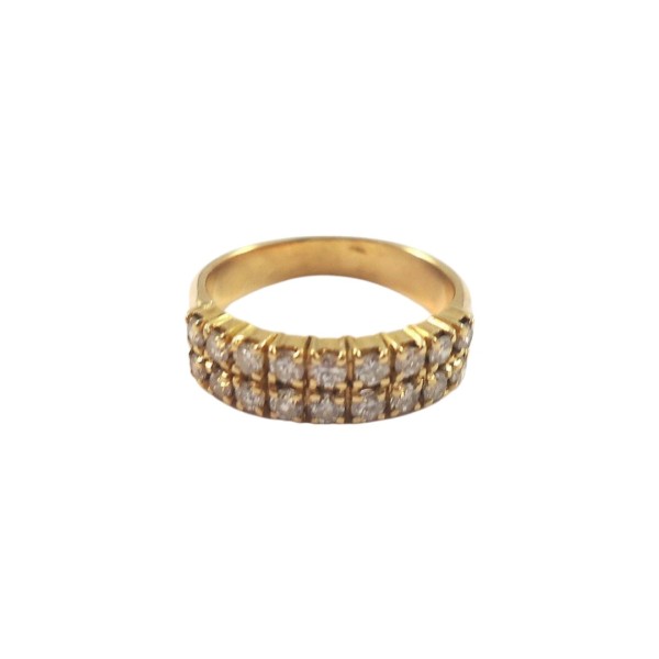 BAGUE JONC EN OR 18K DIAMANTS