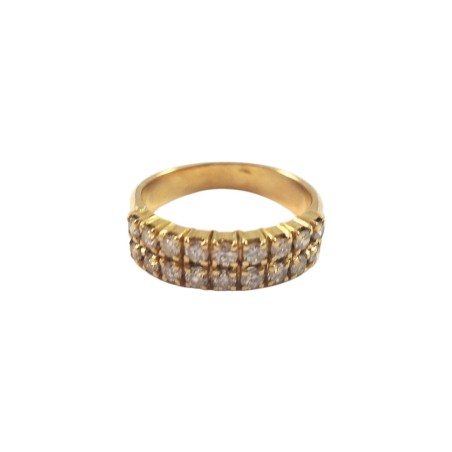 BAGUE JONC EN OR 18K DIAMANTS