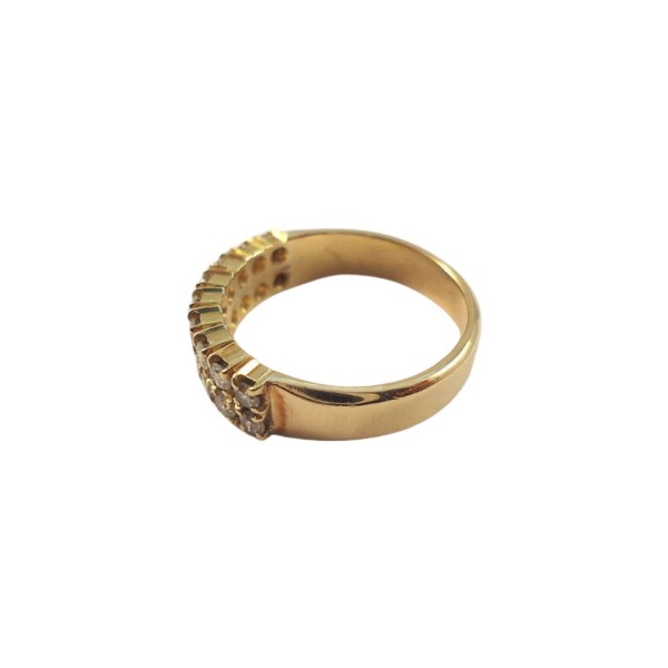 BAGUE JONC EN OR 18K DIAMANTS