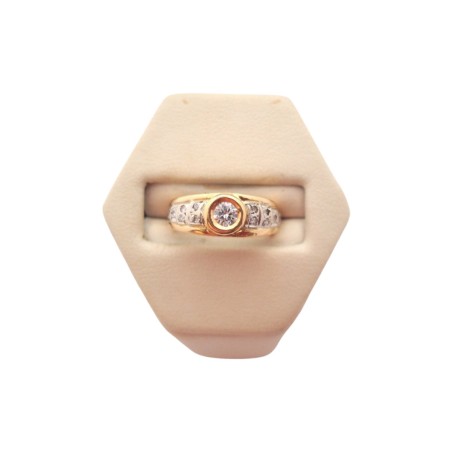 BAGUE JONC DIAMANTS EN OR 18K