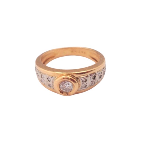 BAGUE JONC DIAMANTS EN OR 18K