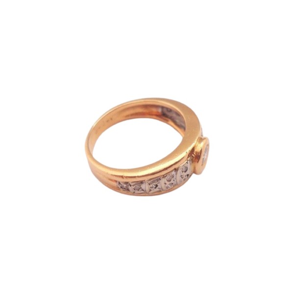 BAGUE JONC DIAMANTS EN OR 18K