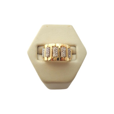 BAGUE JONC DIAMANTS EN OR 18K