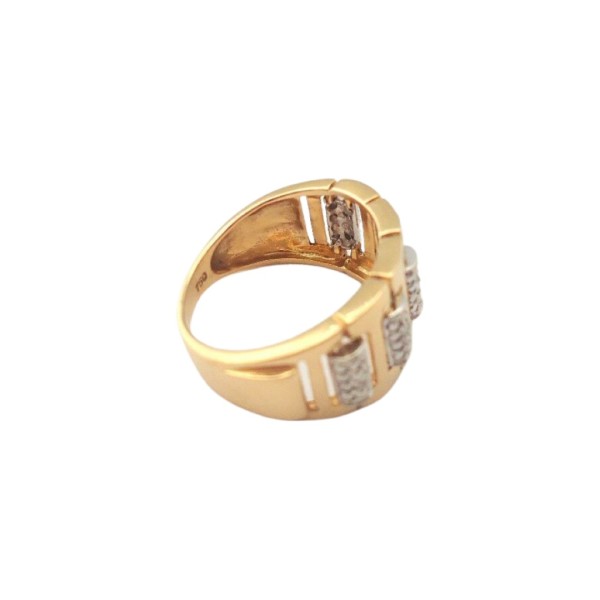 BAGUE JONC DIAMANTS EN OR 18K