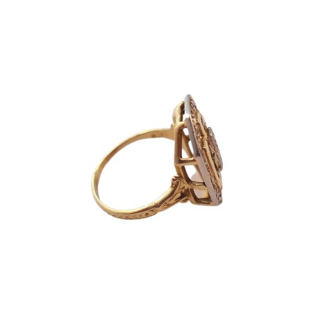 bague octogonale vue profil droit