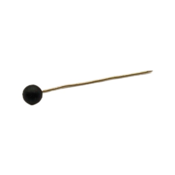 EPINGLE ANCIENNE OR 18K DEMI-BOULE JAIS