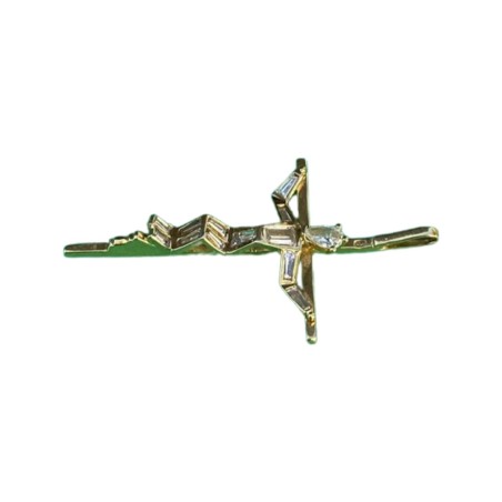 PENDENTIF CROIX DIAMANTS EN OR 18K