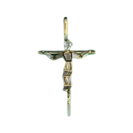 PENDENTIF CROIX DIAMANTS EN OR 18K