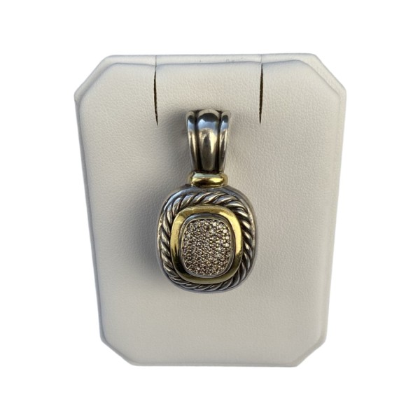 PENDENTIF EN OR 18K, DIAMANTS, SIGNE DAVID YURMAN.