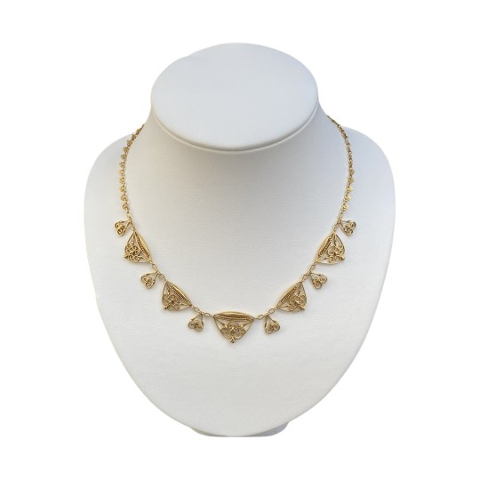 collier or 18 carats filigrane collerette Bijoux AGR