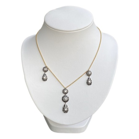 collier or 18 carats diamants pampilles Bijoux AGR