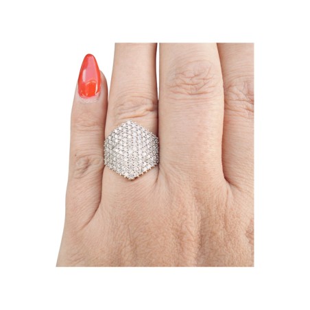 BAGUE LOSANGE DIAMANTS en or 18k