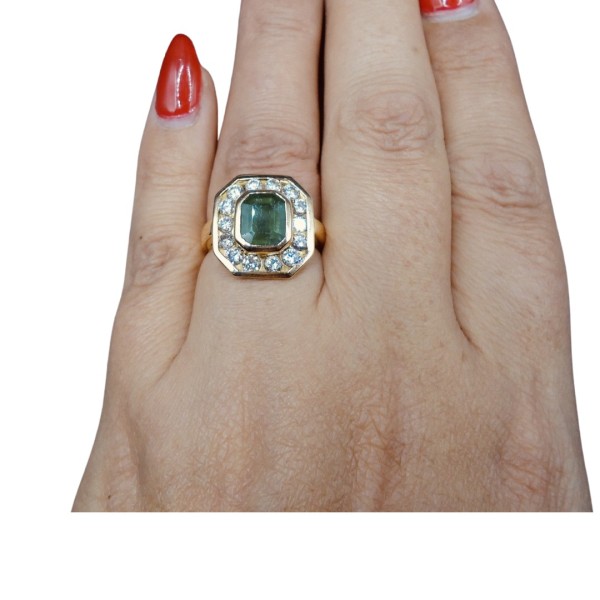 BAGUE EN OR 18K EMERAUDE