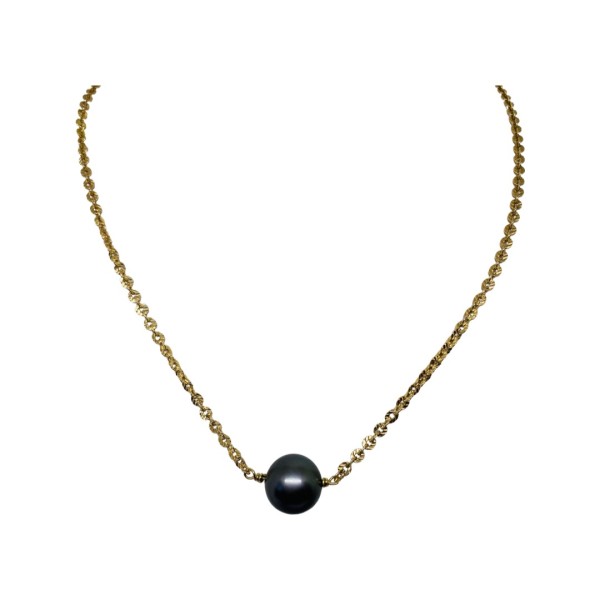 COLLIER PERLE DE TAHITI EN OR 18K