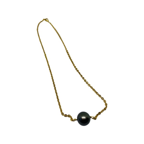 COLLIER PERLE DE TAHITI EN OR 18K