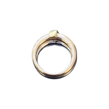 BAGUE 2 ANNEAUX DIAMANTS EN OR 18K