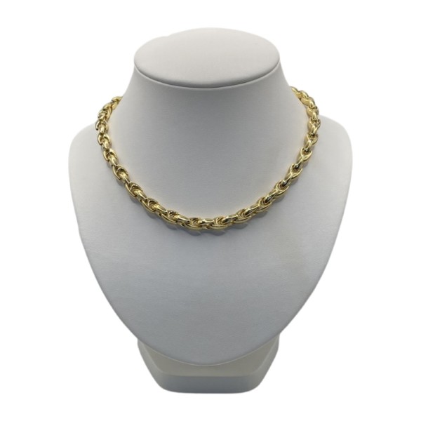 COLLIER MAILLONS DOUBLE ÉPIS EN OR 18K