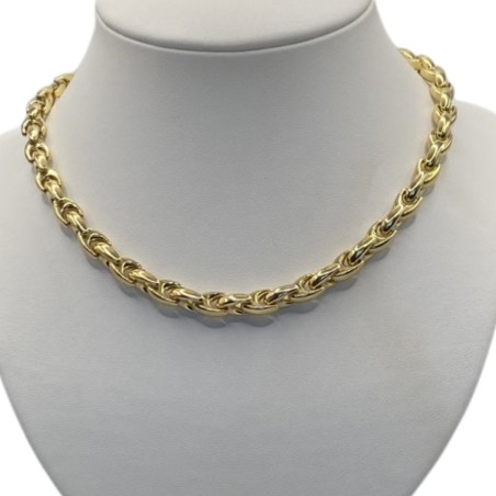 COLLIER MAILLONS DOUBLE ÉPIS EN OR 18K