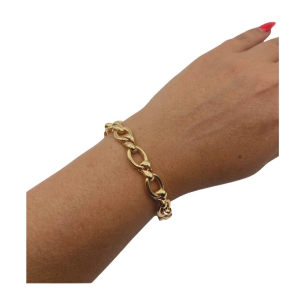 BRACELET MAILLONS OVALES EN OR 18K