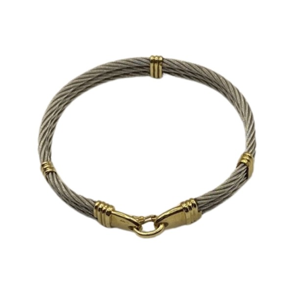 BRACELET EN OR 18K ET ACIER