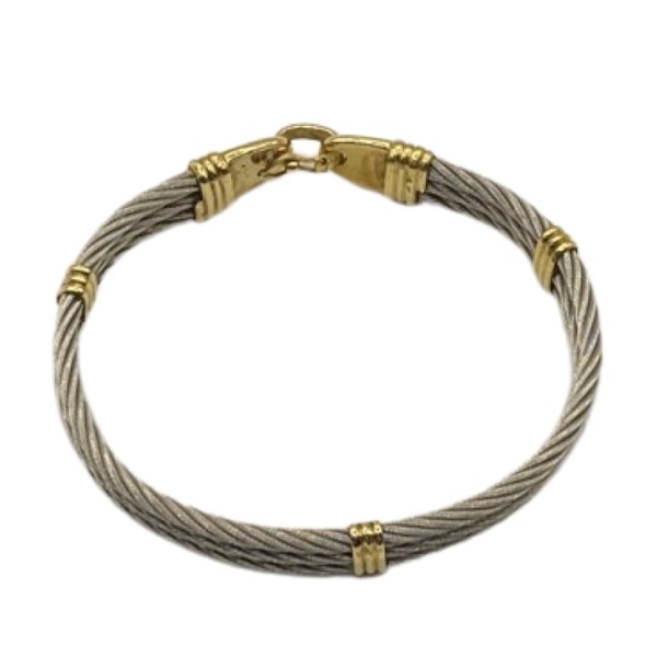 BRACELET EN OR 18K ET ACIER