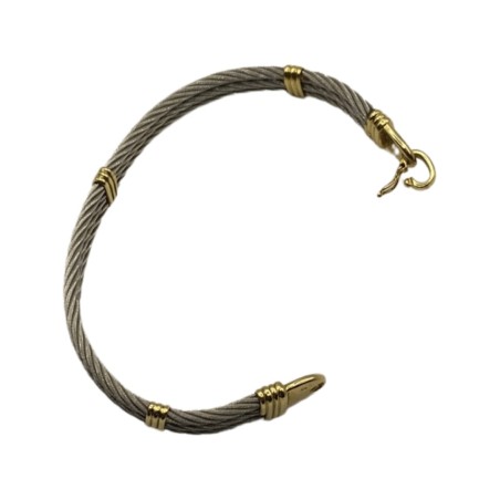 BRACELET EN OR 18K ET ACIER