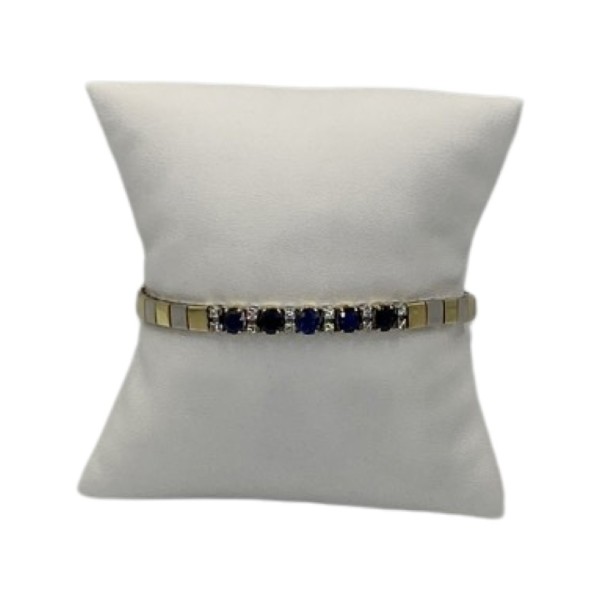 BRACELET SAPHIRS DIAMANTS EN OR 18K