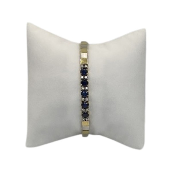 BRACELET SAPHIRS DIAMANTS EN OR 18K