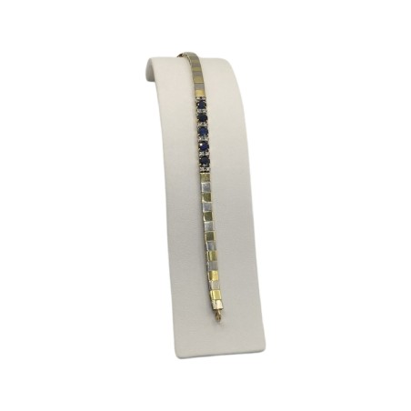 BRACELET SAPHIRS DIAMANTS EN OR 18K