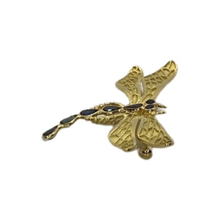 BROCHE LIBELLULE SAPHIRS EN OR 18K