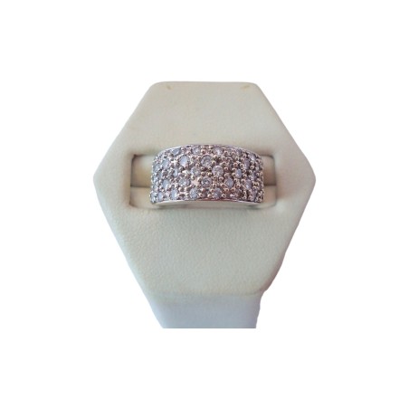 BAGUE JONC DIAMANTS EN OR 18K