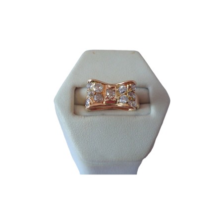 BAGUE NOEUD DIAMANTS EN OR 18K