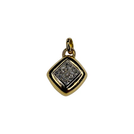 PENDENTIF FORME COUSSIN DIAMANTS EN OR 18K