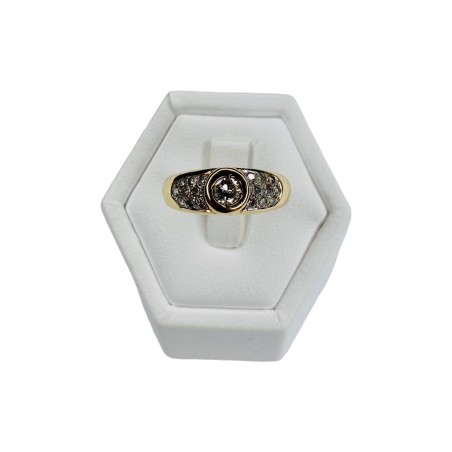 BAGUE JONC DIAMANTS EN OR 18K