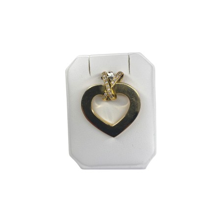 PENDENTIF COEUR DIAMANTS EN OR 18K