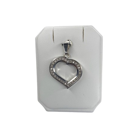 PENDENTIF COEUR DIAMANTS EN OR 18K