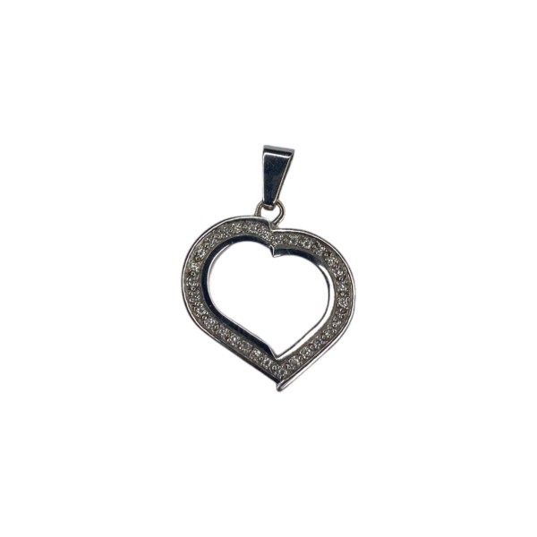 PENDENTIF COEUR DIAMANTS EN OR 18K