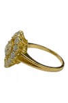 BAGUE NAVETTE DIAMANTS EN OR 18K