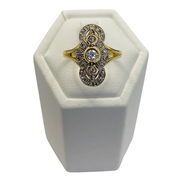 BAGUE POLYLOBÉE DIAMANTS EN OR 18K