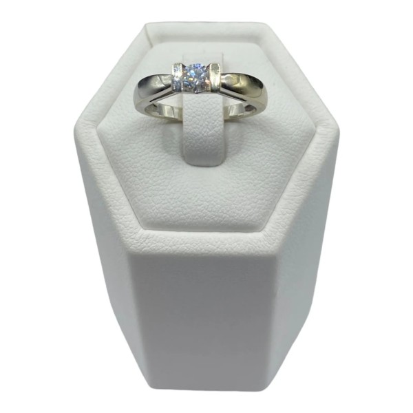 BAGUE SOLITAIRE DIAMANT EN OR 18K