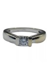 BAGUE SOLITAIRE DIAMANT EN OR 18K