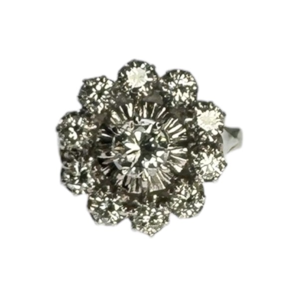 BAGUE MARGUERITE DIAMANTS EN OR 18K